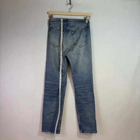 Rag & Bone Blue Slightly Distressed Straight Leg Jeans Size 24 - Picture 2 of 2